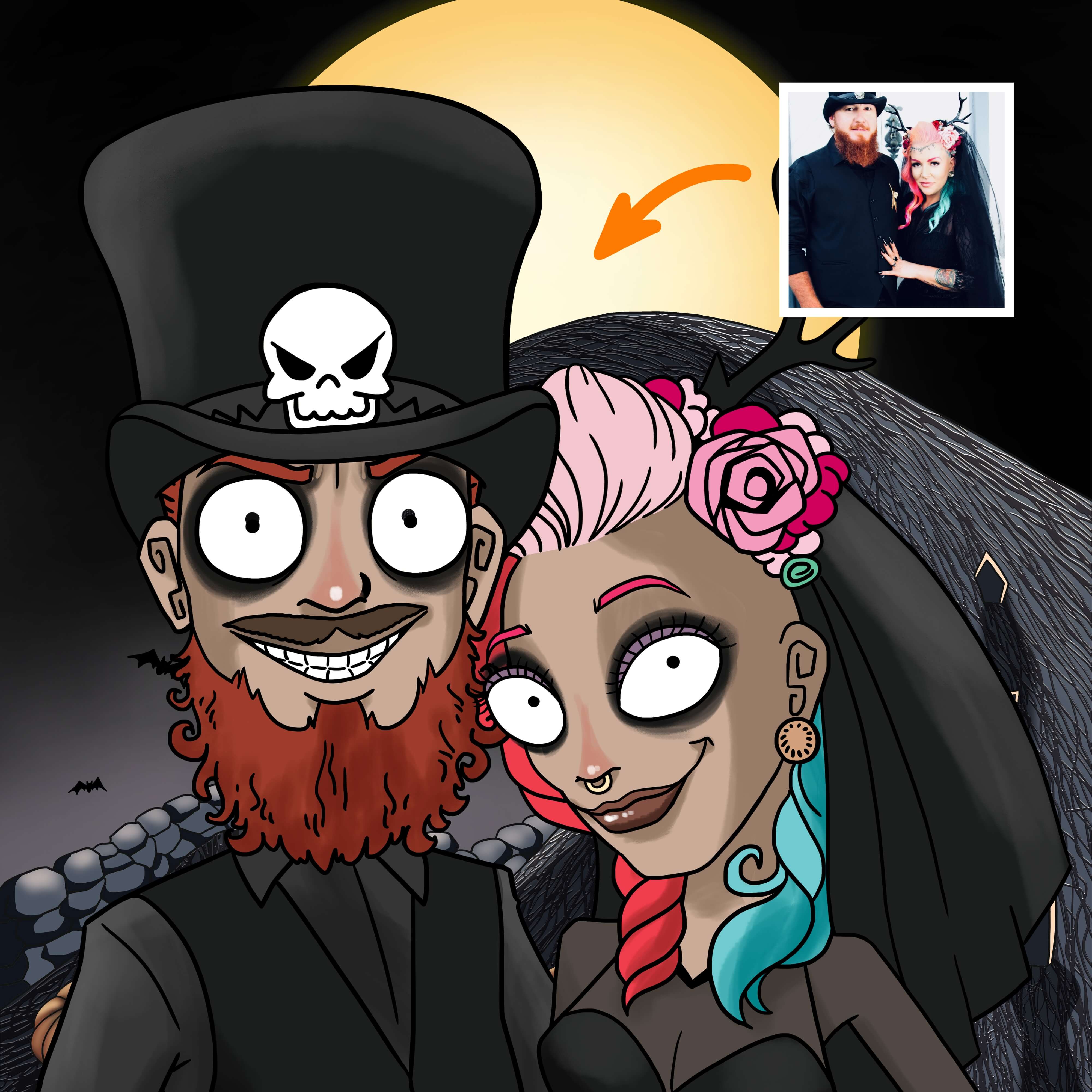 Get Spooky with Halloween Custom Portraits - Order Online at CartoonDeck