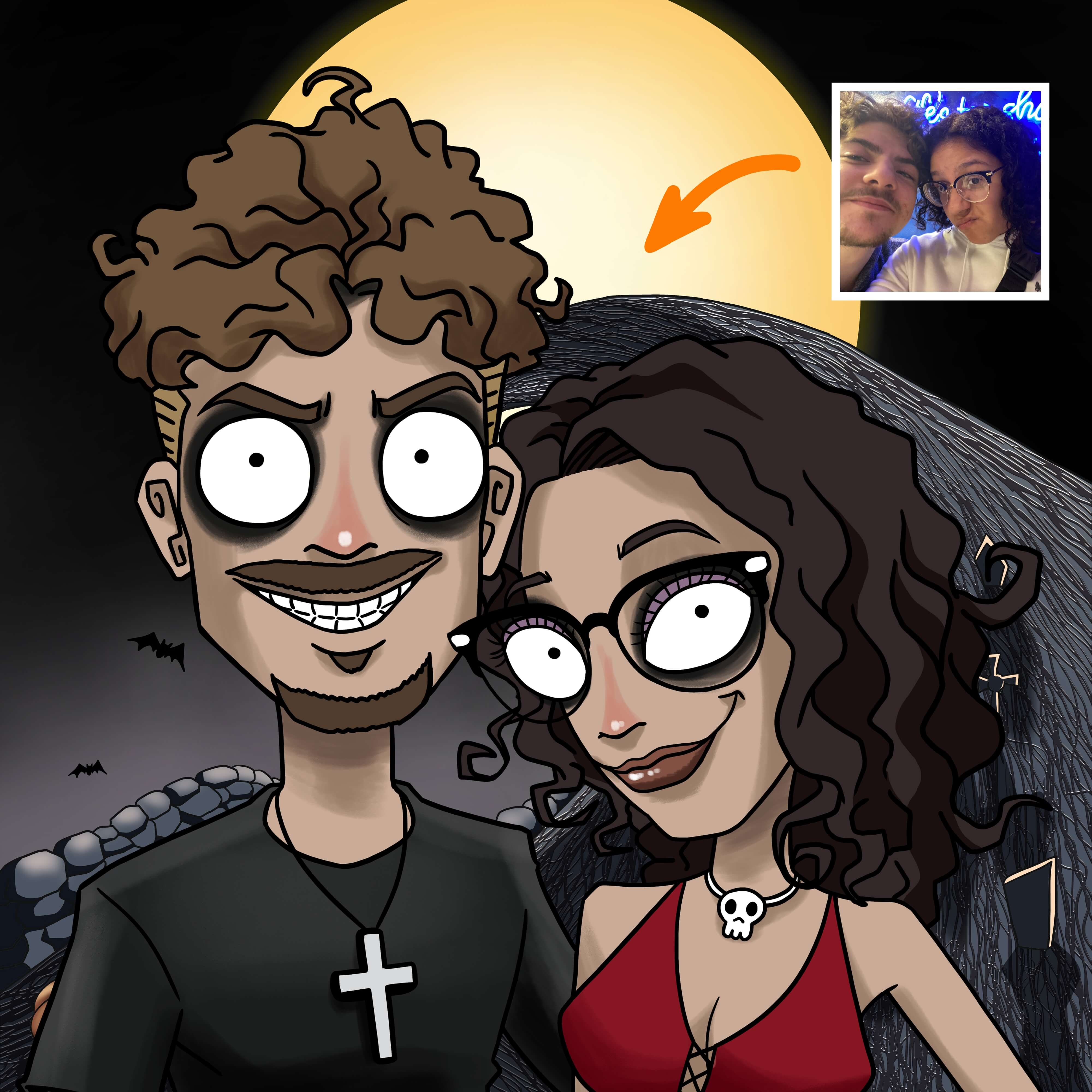 Get Spooky with Halloween Custom Portraits - Order Online at CartoonDeck