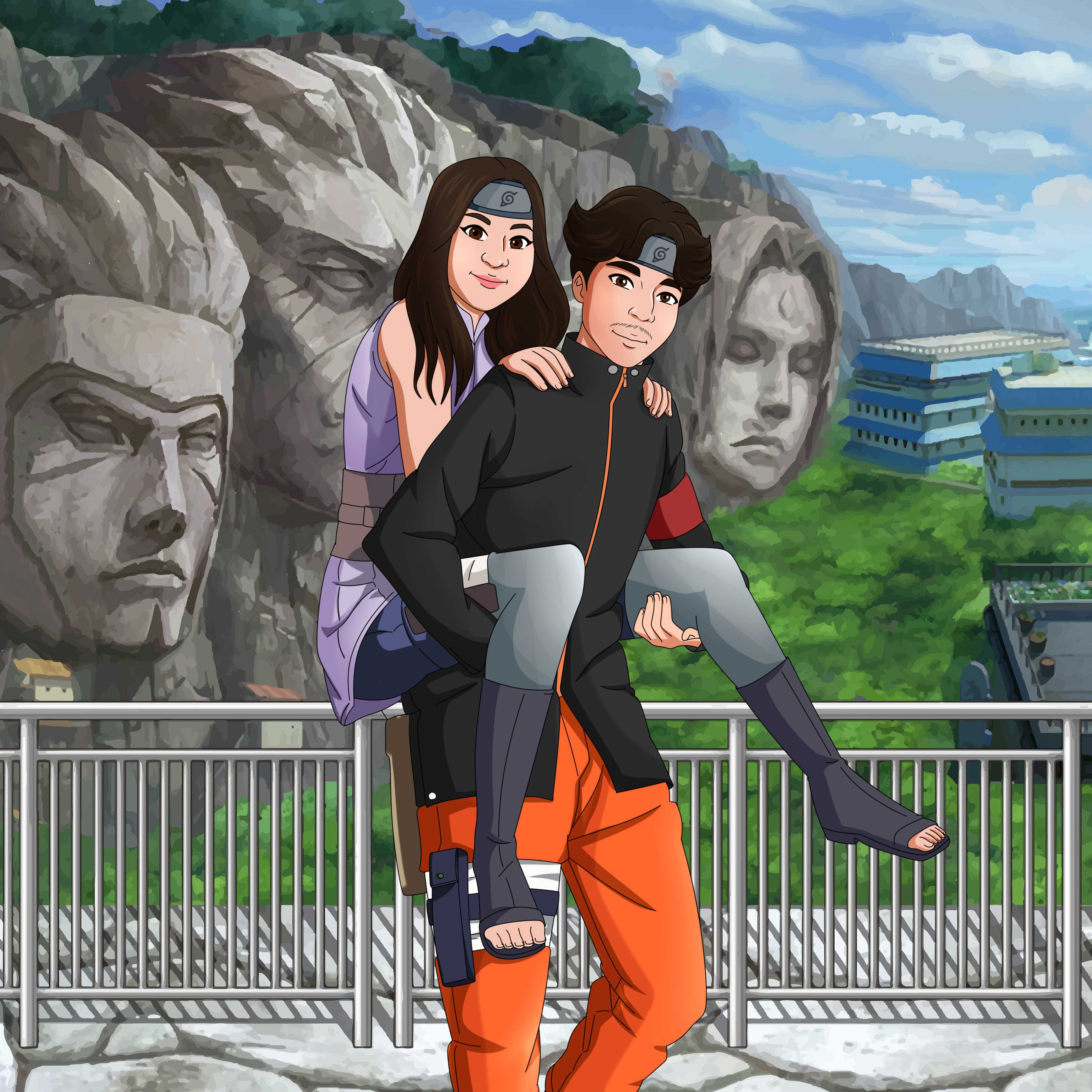 Personalized Naruto Custom Portrait - Capture Your Ninja Story in Anime Artistry